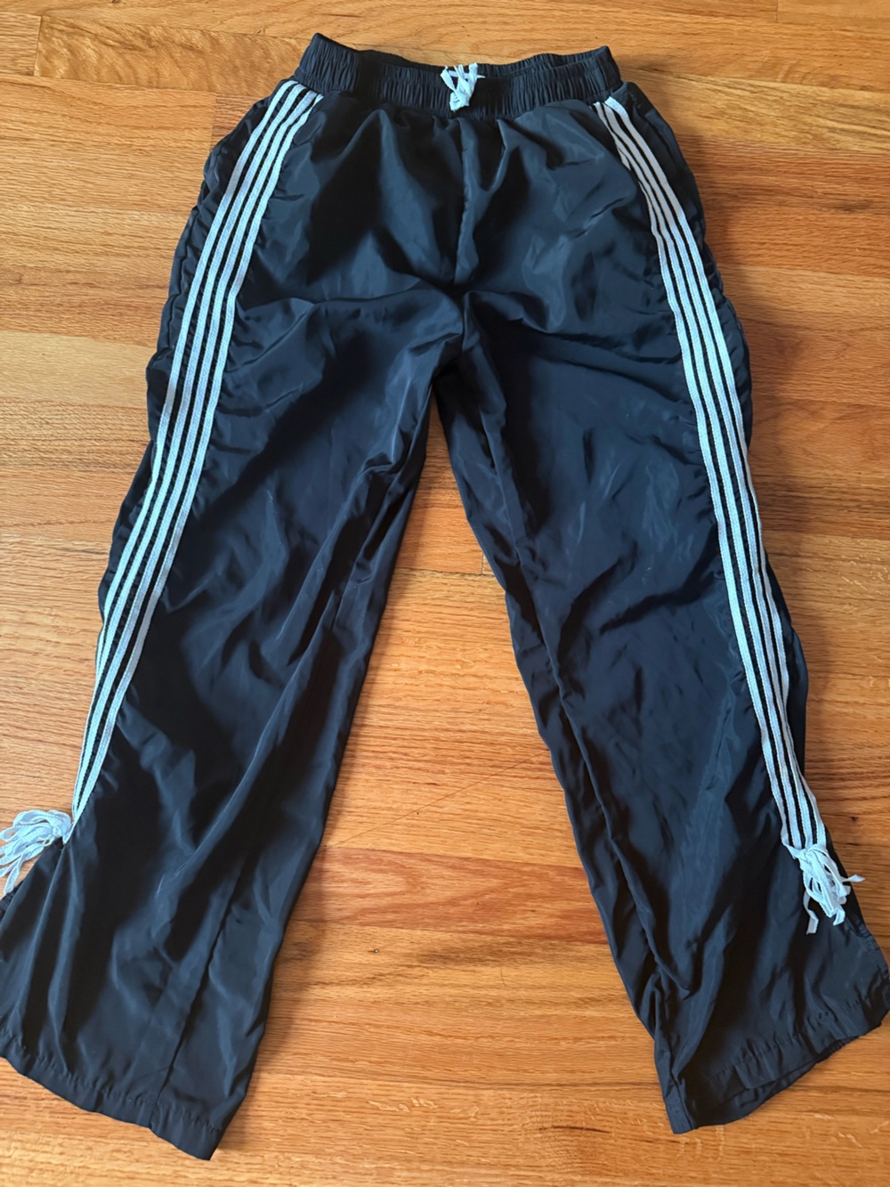 Jolie Black Joggers with White Side Stripes